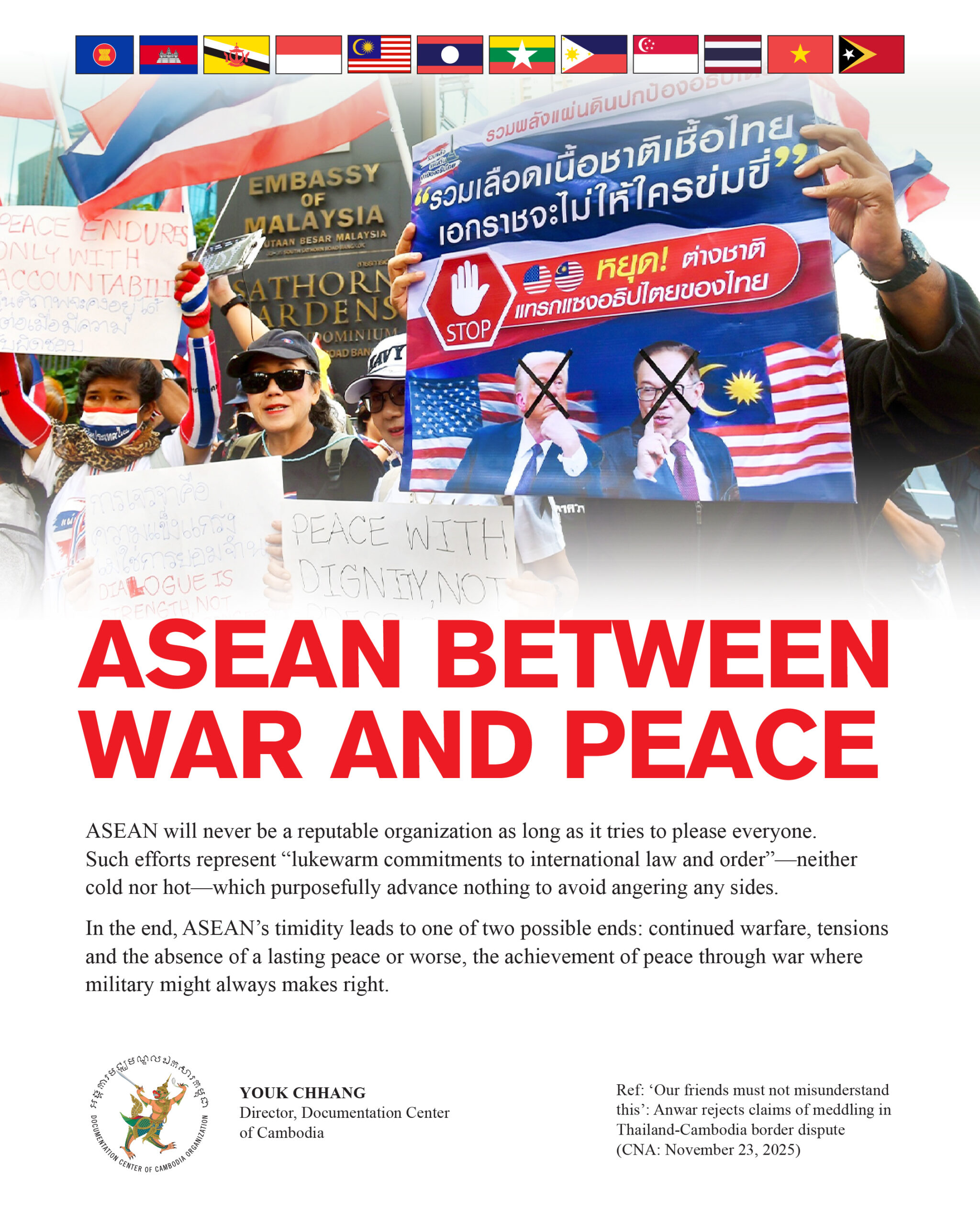 ASEAN BETWEEN CTDENCTD NOT WAR AND PEACE, November 23, 2025