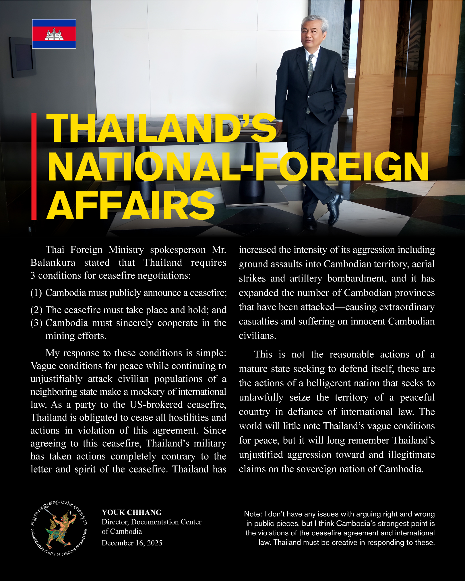 THAILAND'SNATIONAL-FOREIGNAFFAIRS