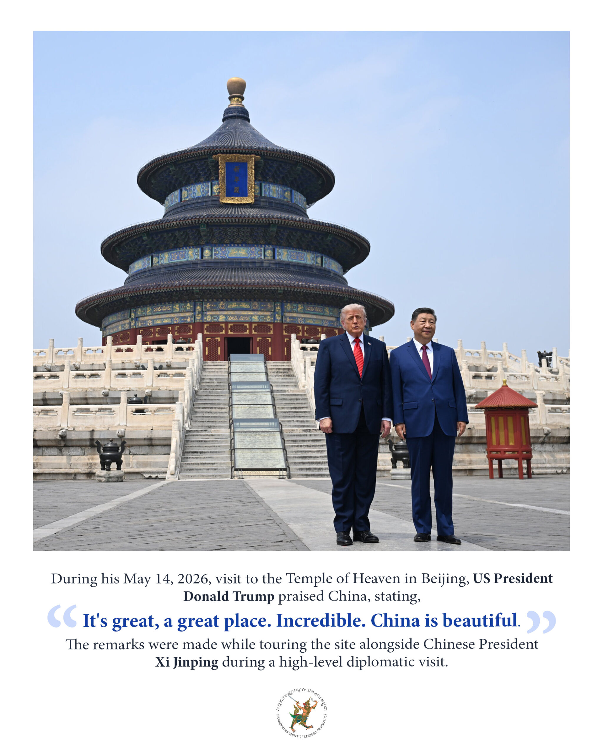 It's great, a great place. Incredible. China is beautiful
