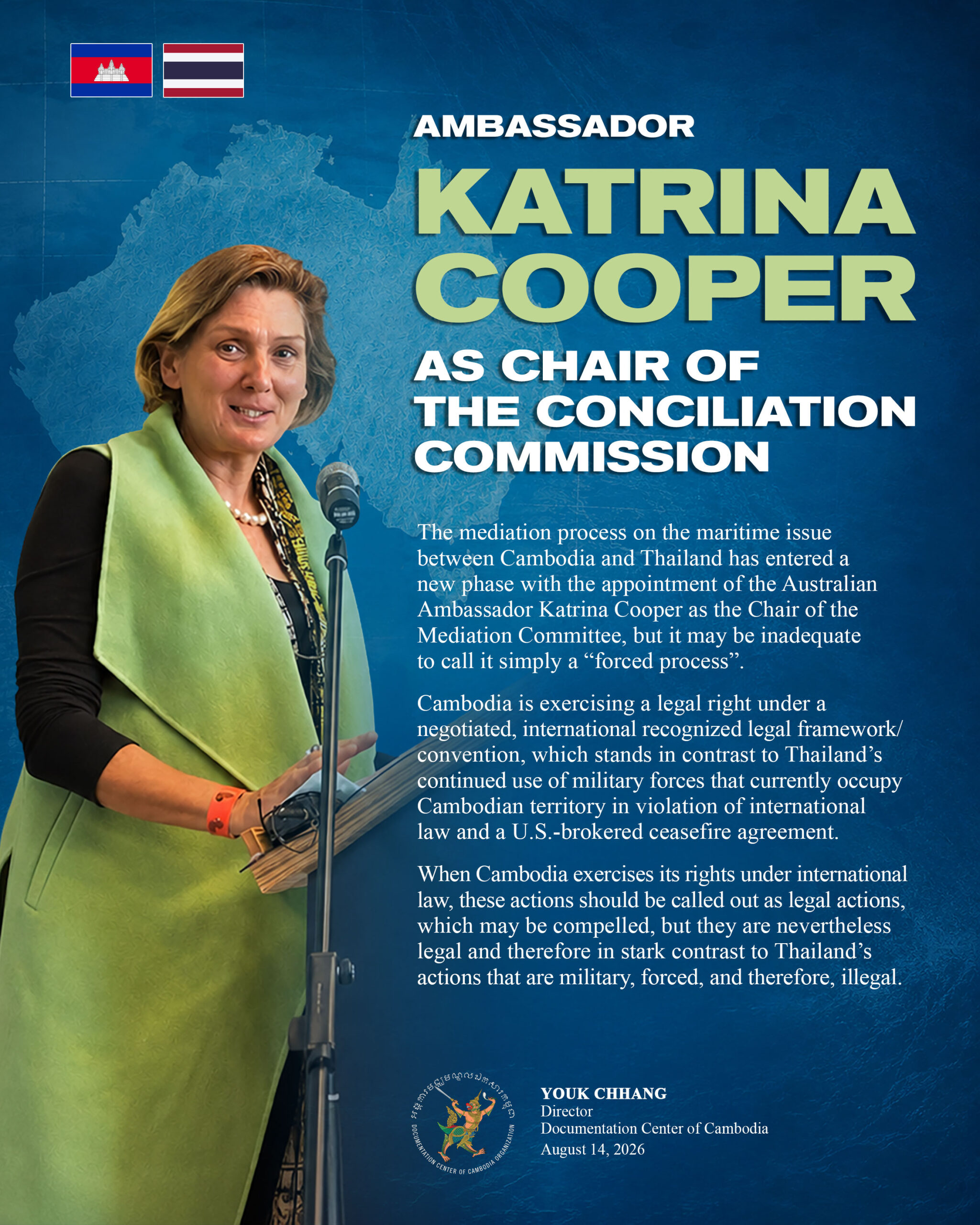 AMBASSADOR KATRINA COOPER AS CHAIR OF THE CONCILIATION COMMISSION