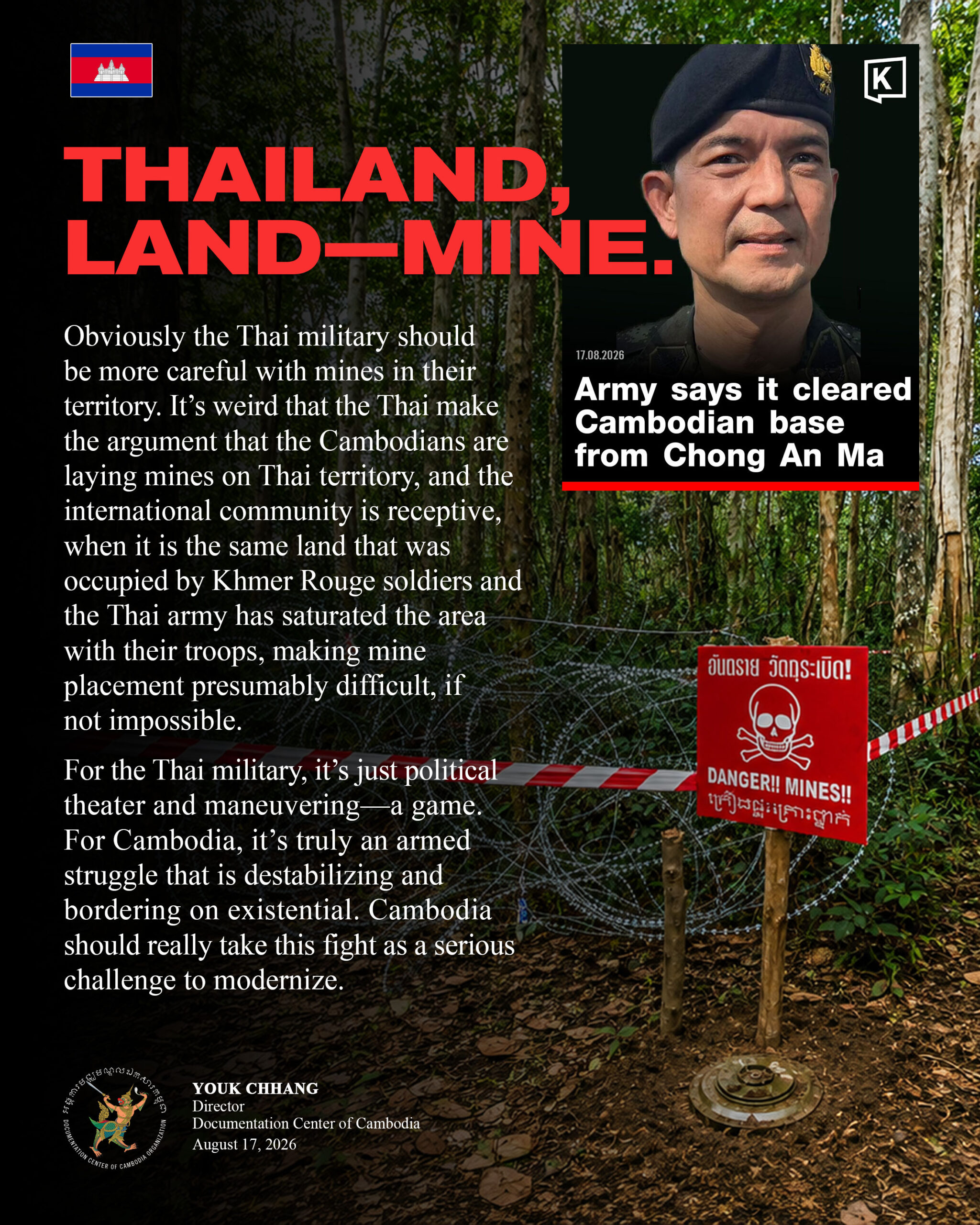 THAILAND LAND-MINE, August 17, 2026